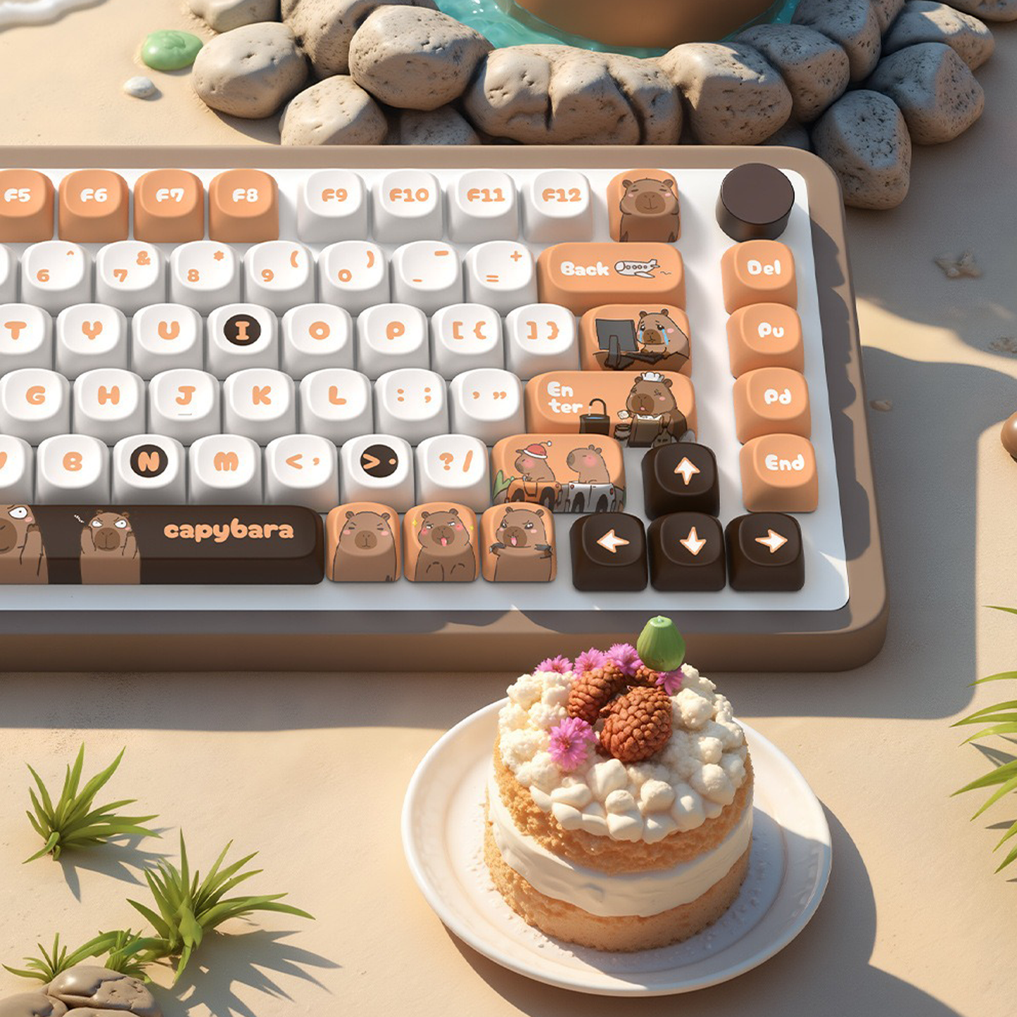 Capybara Life Keycap Set