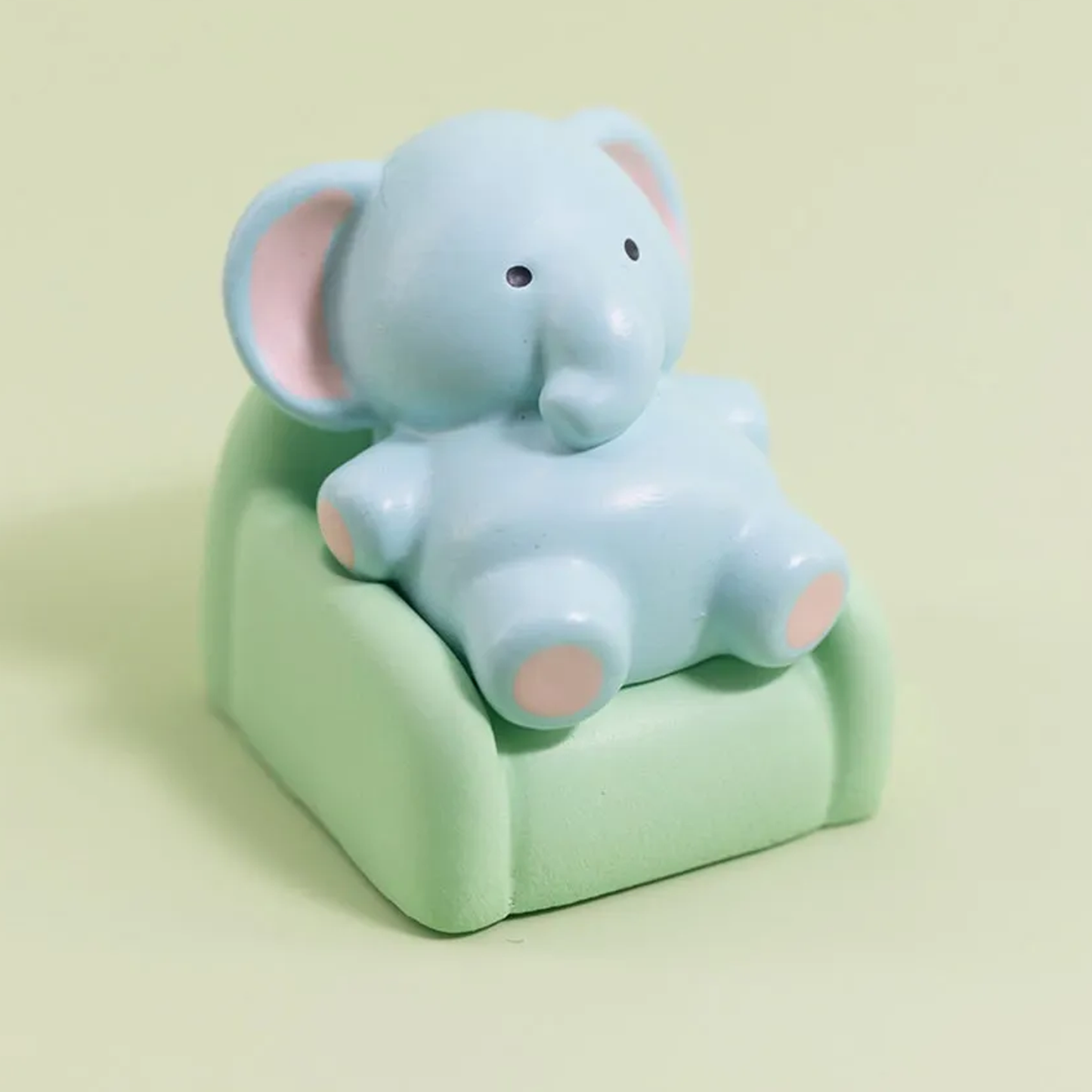 Lazy Elephant Lounging on Sofa Keycap