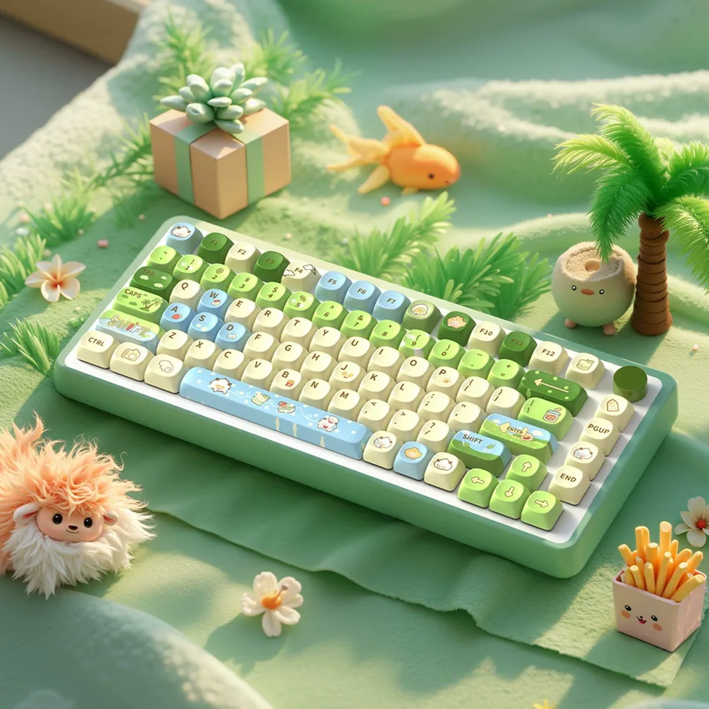Lazy Lamb Keycap Set