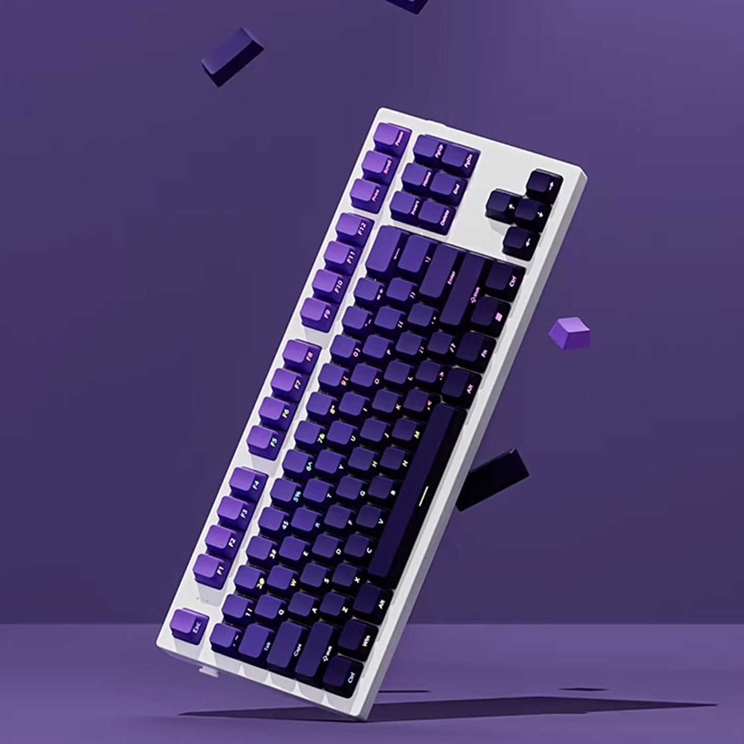 Purple Rain Side Print Gradient Keycap Set
