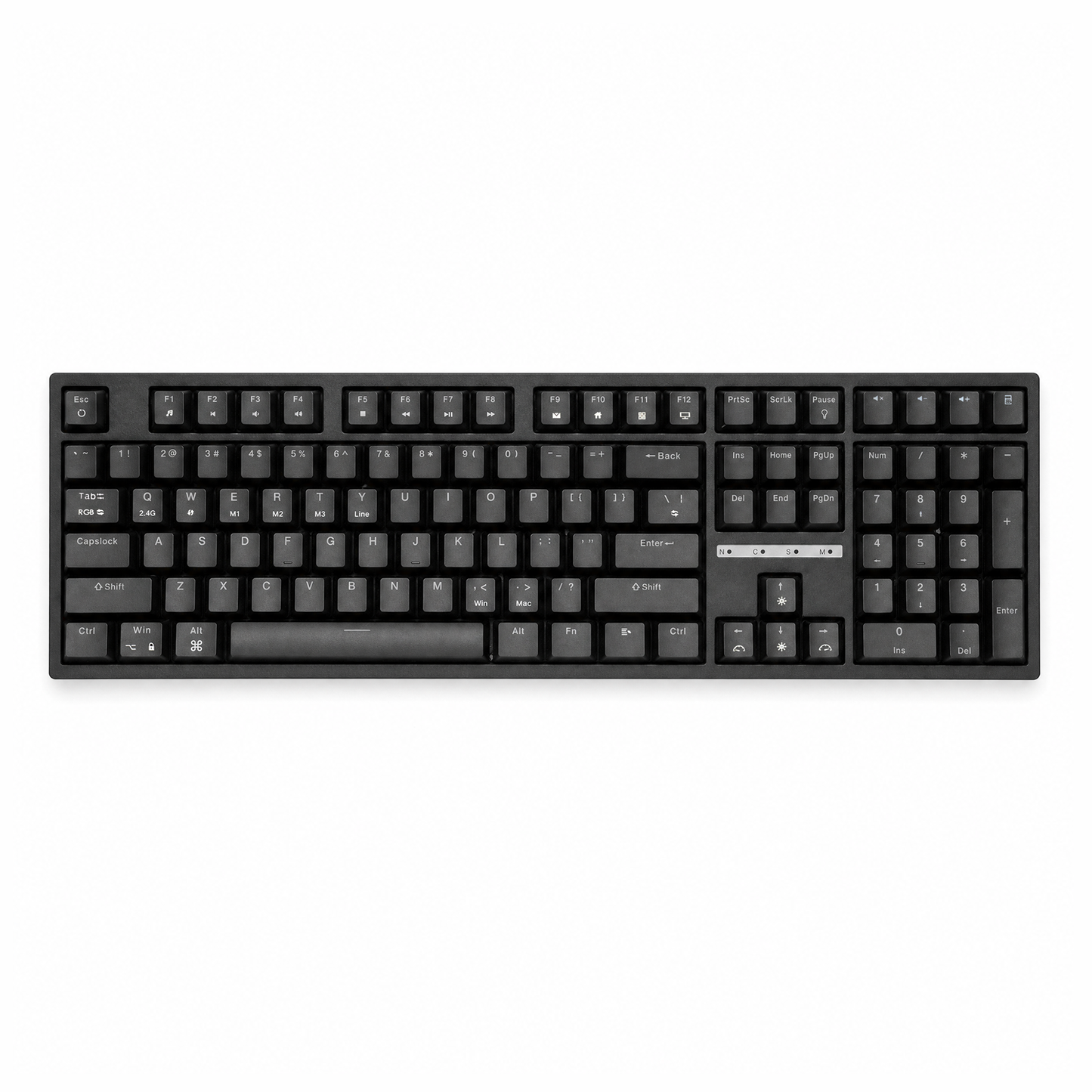 Keybongo KB108 Wireless 100% Full Size Mechanical Keyboard - Black
