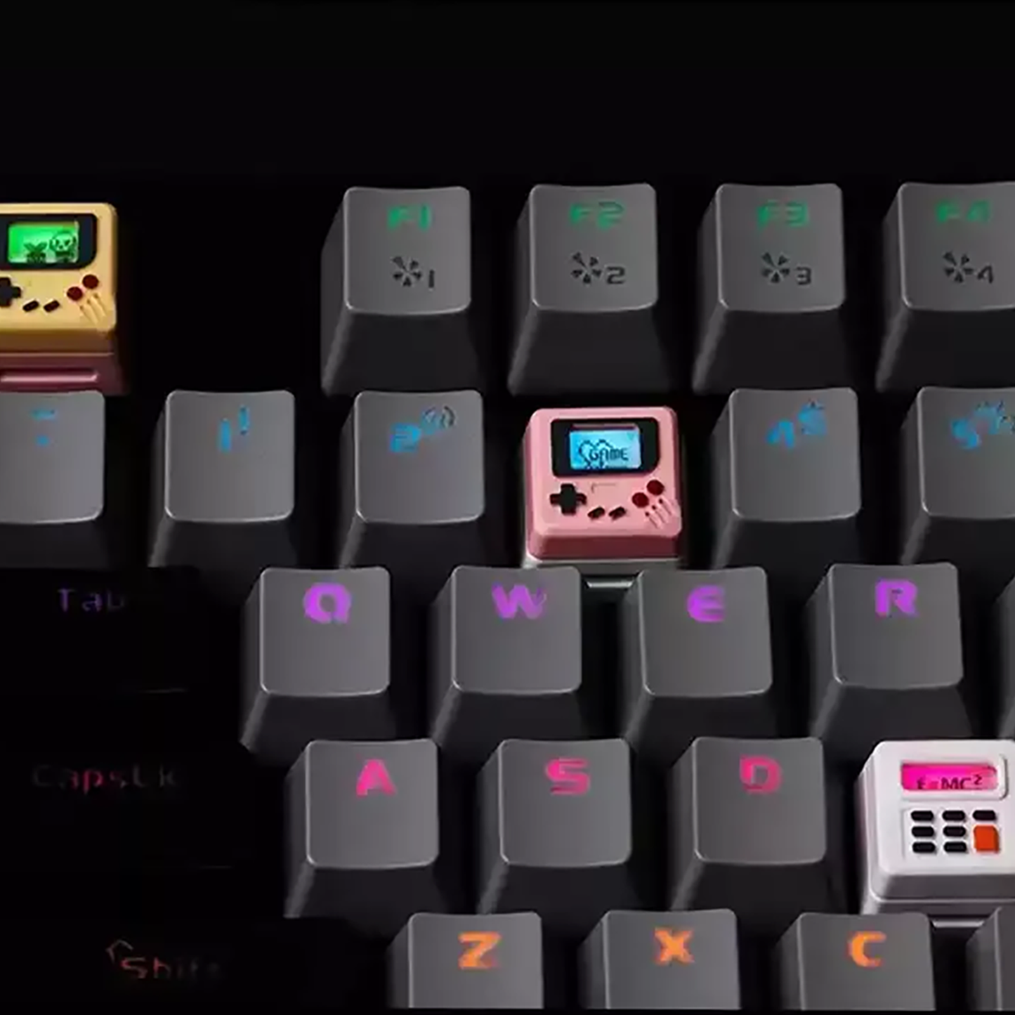 3-in-1 Interchangeable Handheld Game/Calculator/PC Keycaps