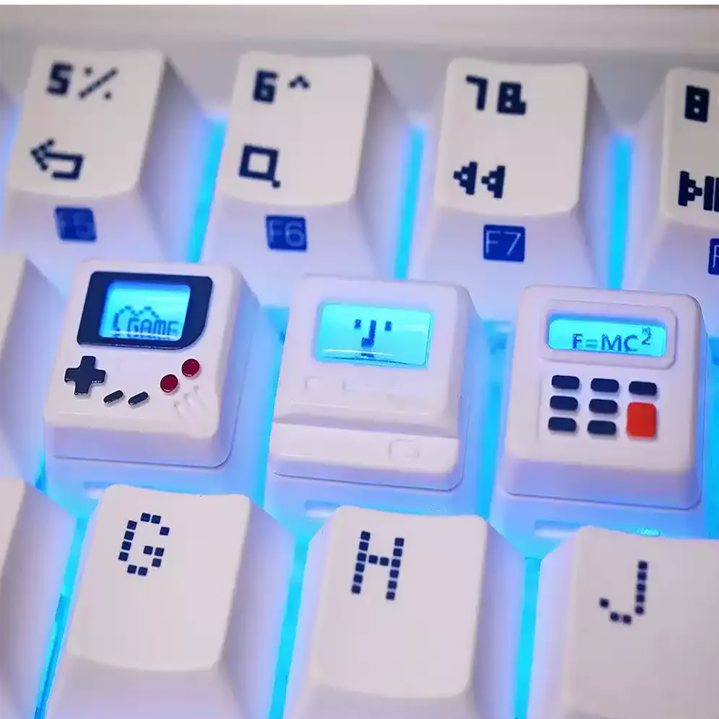 3-in-1 Interchangeable Handheld Game/Calculator/PC Keycaps