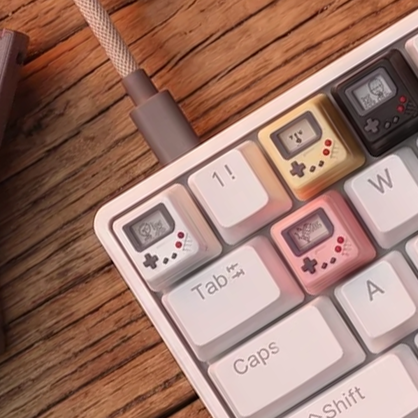 3-in-1 Interchangeable Handheld Game/Calculator/PC Keycaps