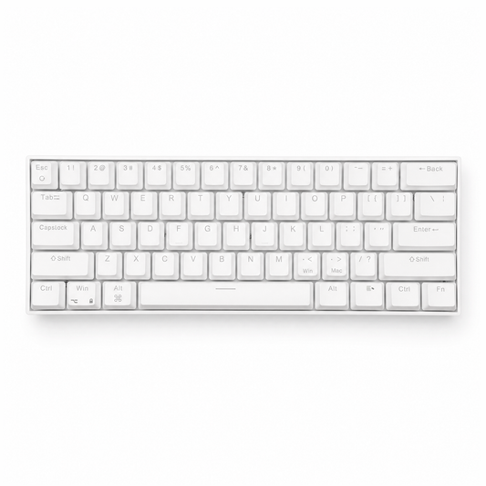Keybongo KB61 Wireless 60% Mechanical Keyboard - White