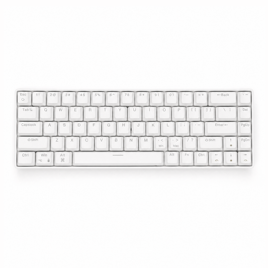 Keybongo KB68 Wireless 65% Compact Mechanical Keyboard - White