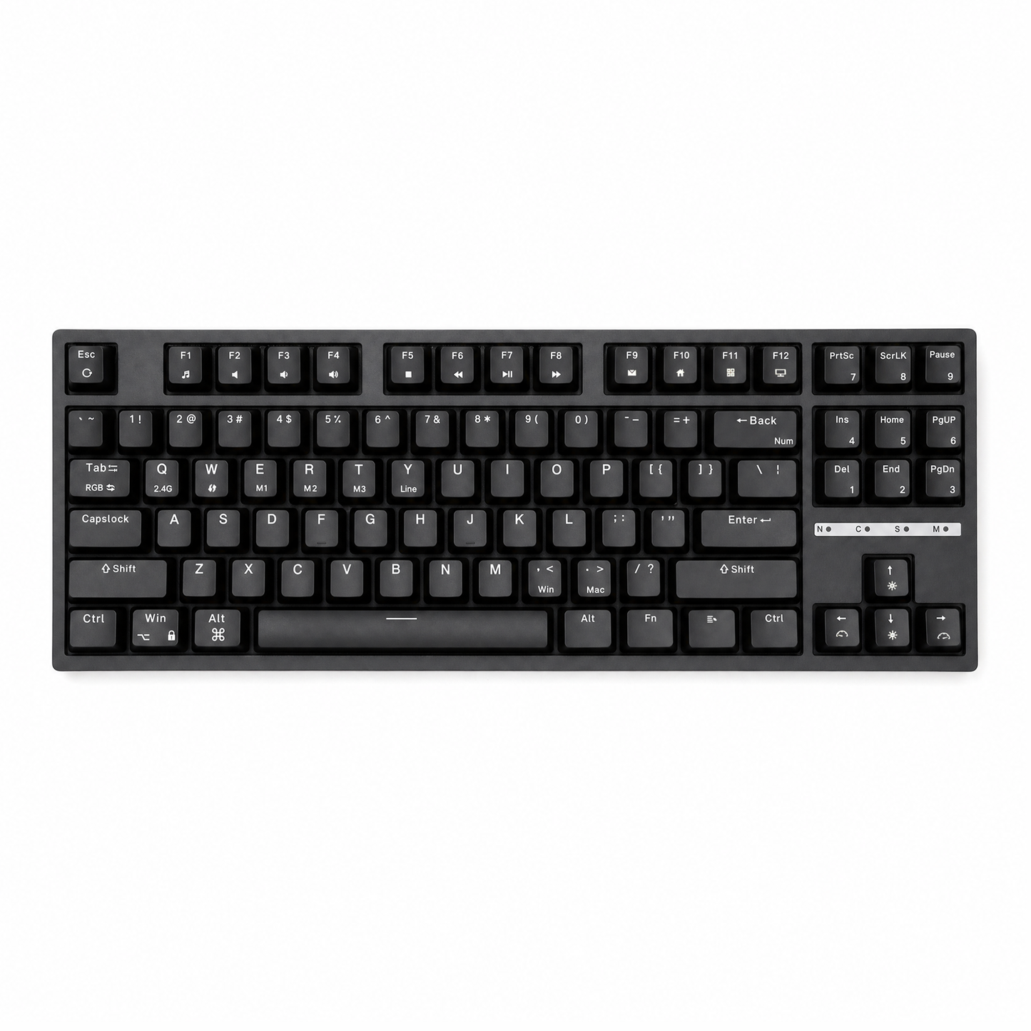 Keybongo KB87 Wireless 80% TKL Mechanical Keyboard - Black