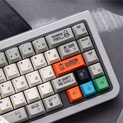 Working 9-to-5 Office Deskjob Hustle Keycap Set
