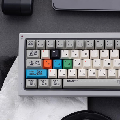 Working 9-to-5 Office Deskjob Hustle Keycap Set