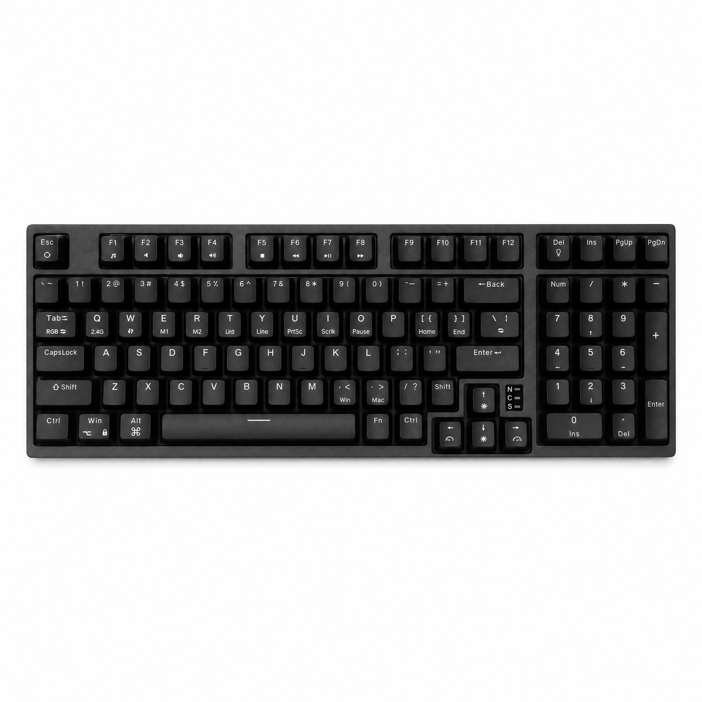 Keybongo KB97 Wireless 98% Compact-1800 Mechanical Keyboard - Black