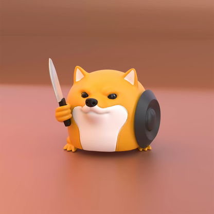 Battle Doge Sword & Shield Hodler Keycaps