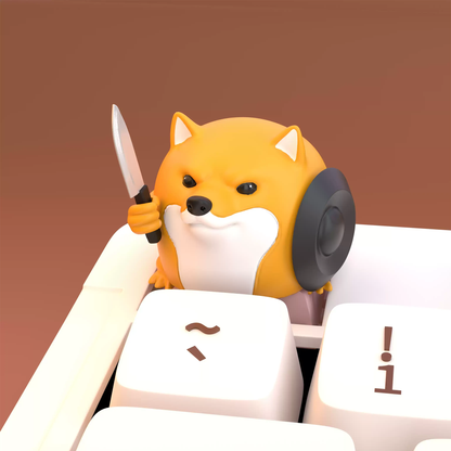 Battle Doge Sword & Shield Hodler Keycaps