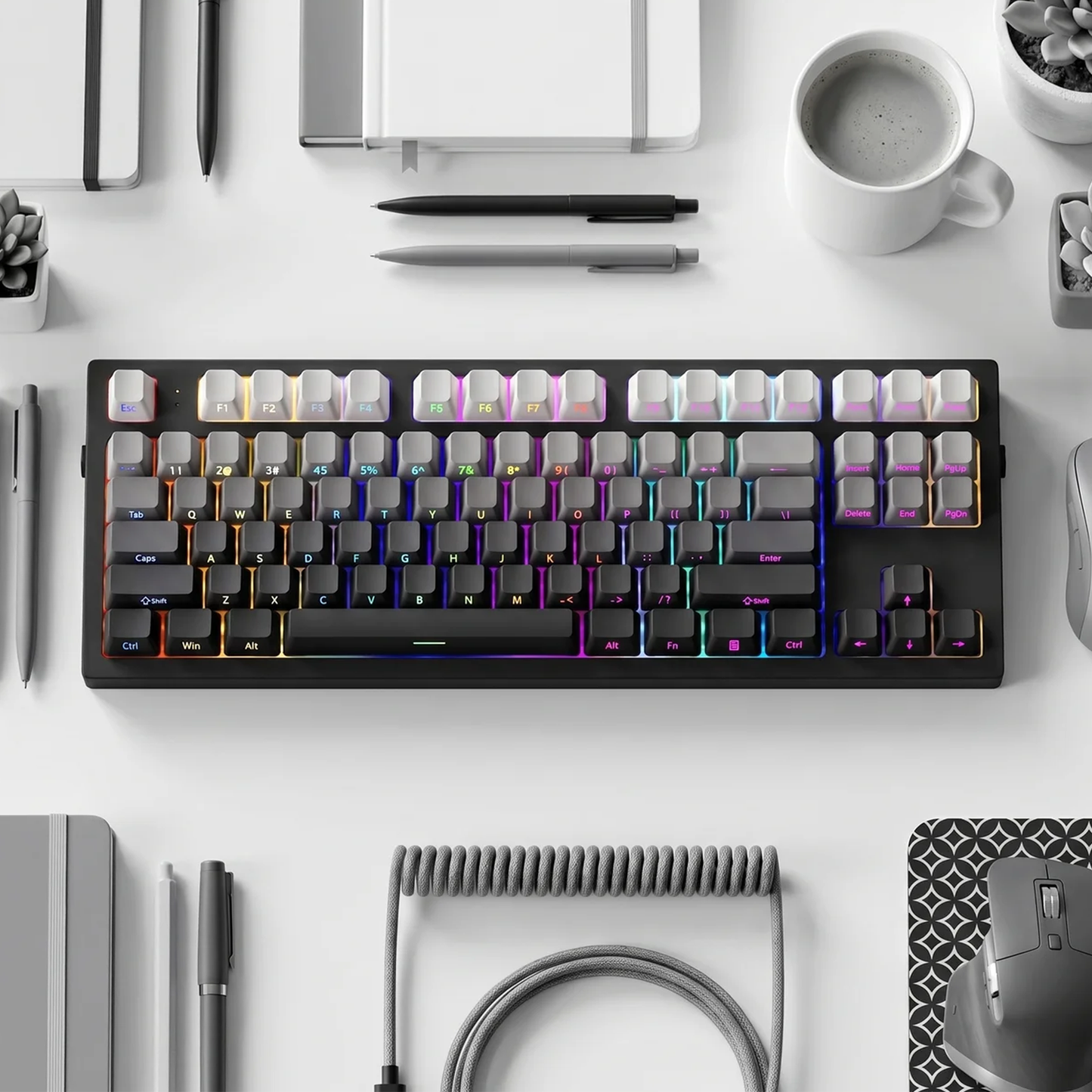 Black Hole Gradient Side Print Keycap Set