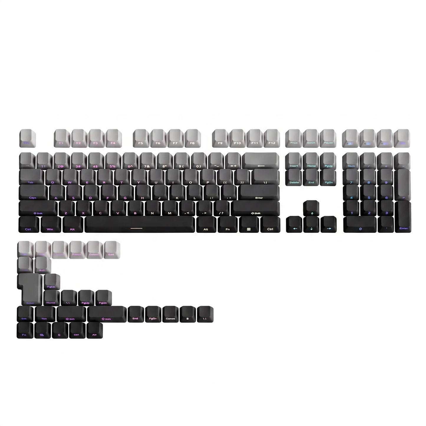 Black Hole Gradient Side Print Keycap Set