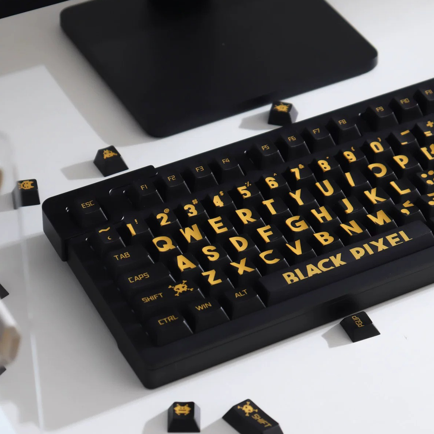 Black Pixel Keycap Set