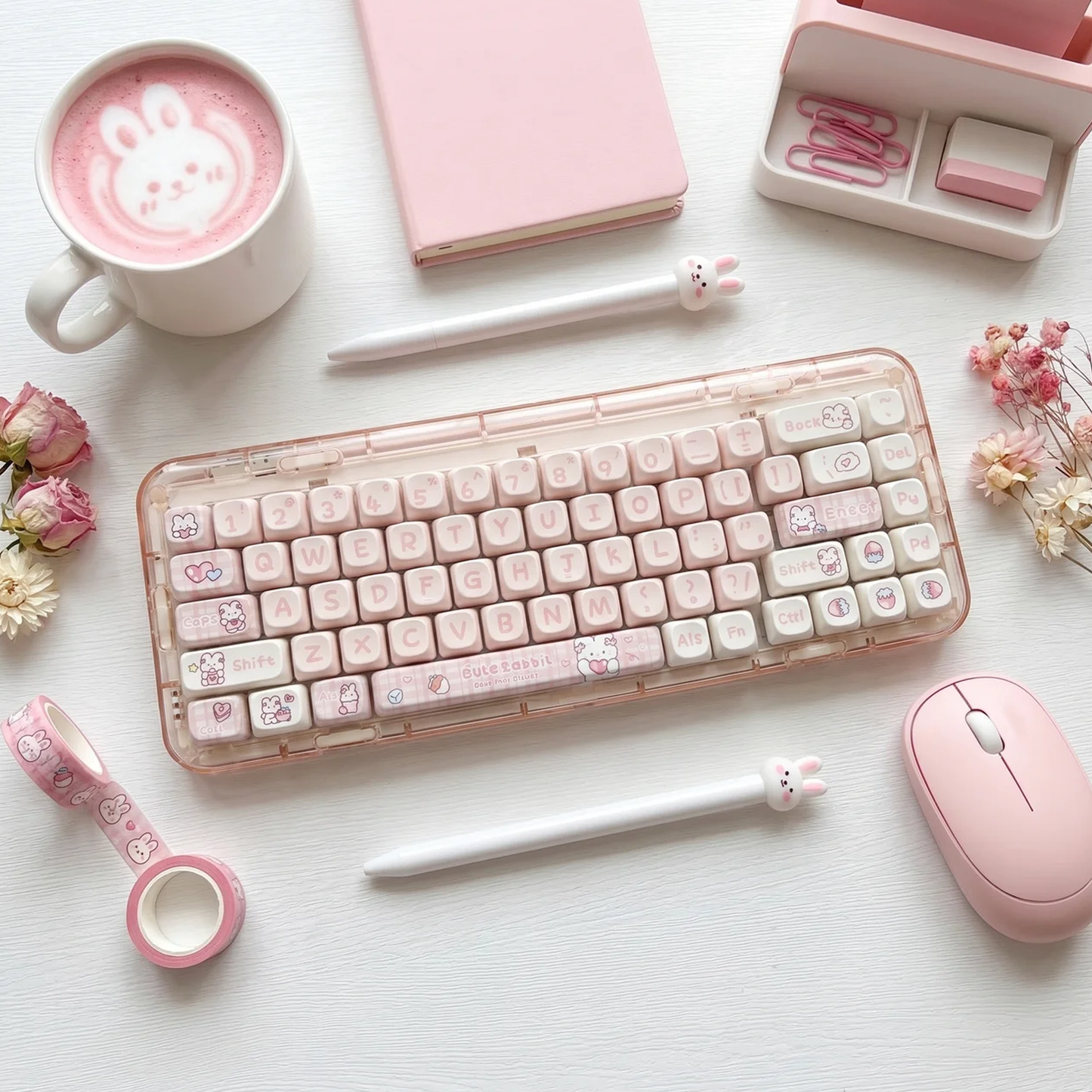 Blush Bunny Keycap Set