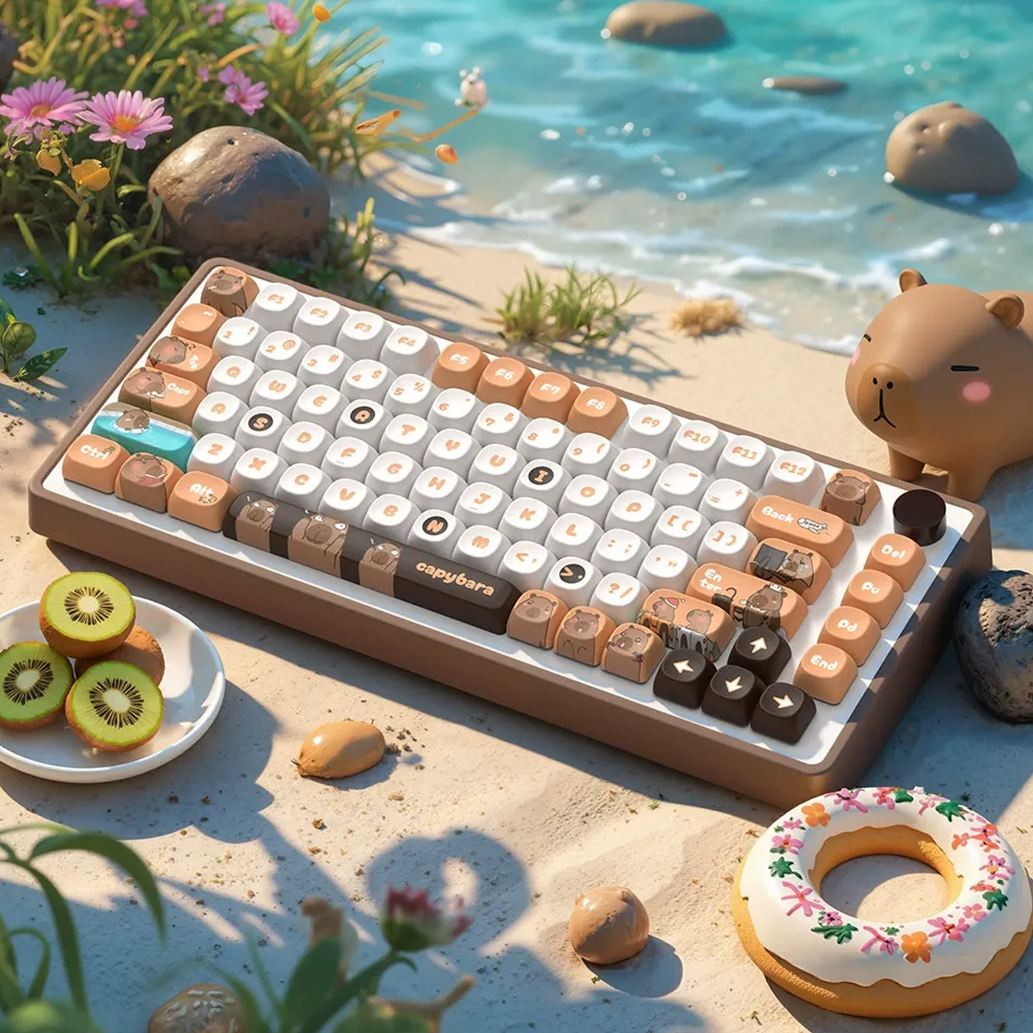 Capybara Life Keycap Set