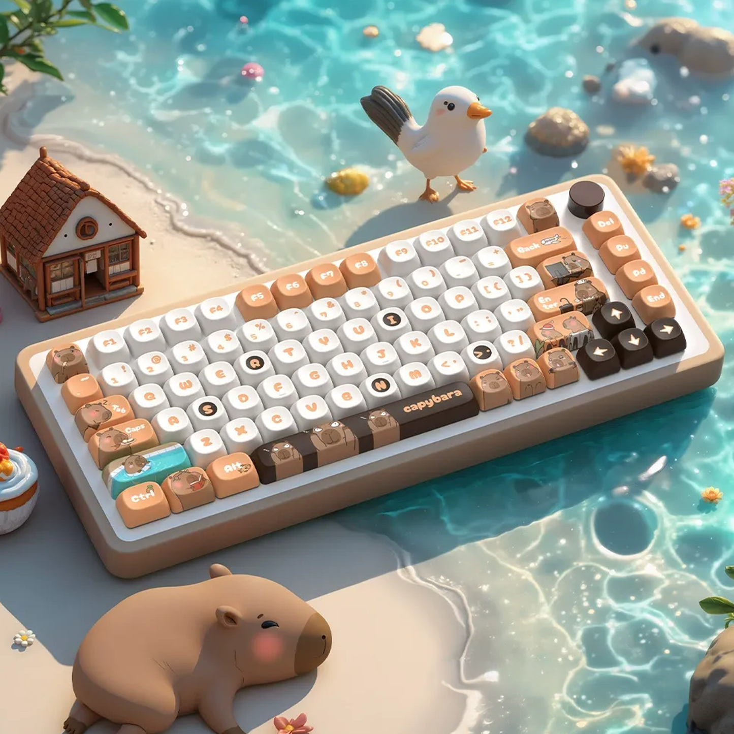 Capybara Life Keycap Set