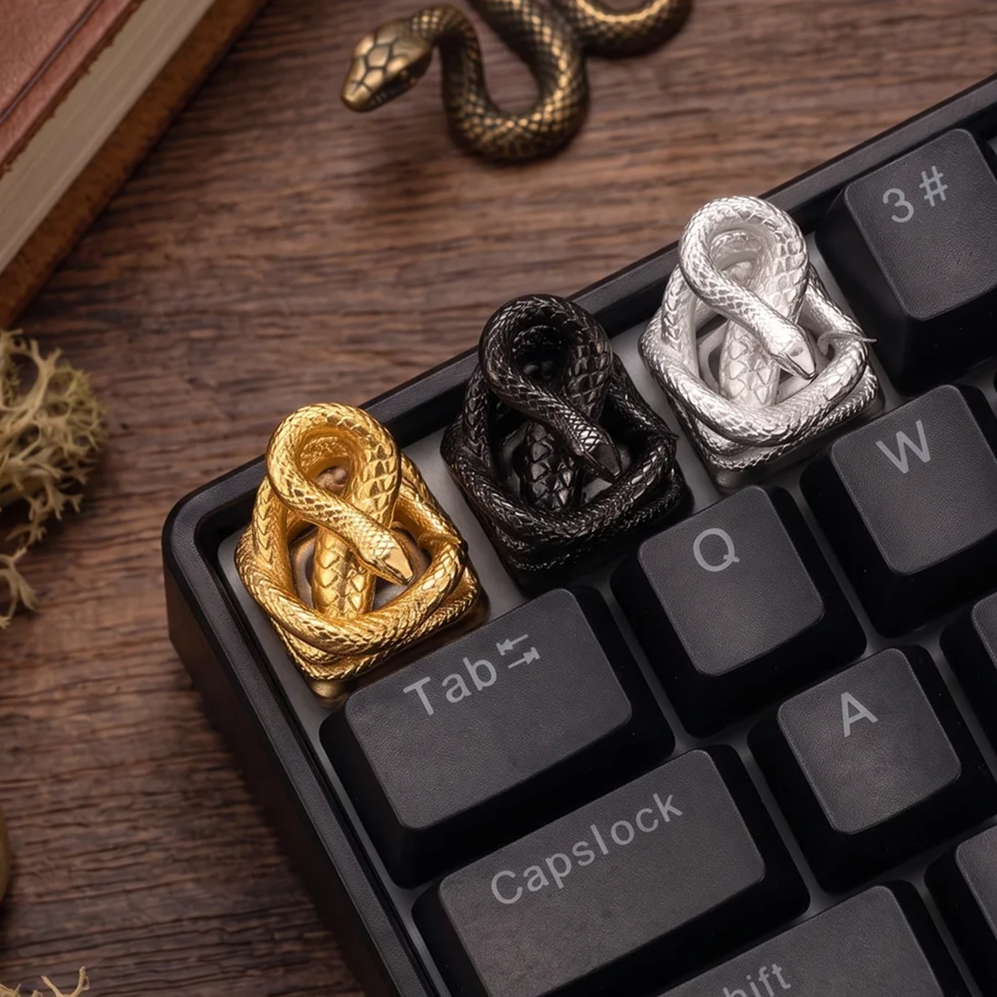 Coiled Python Serpent Keycaps