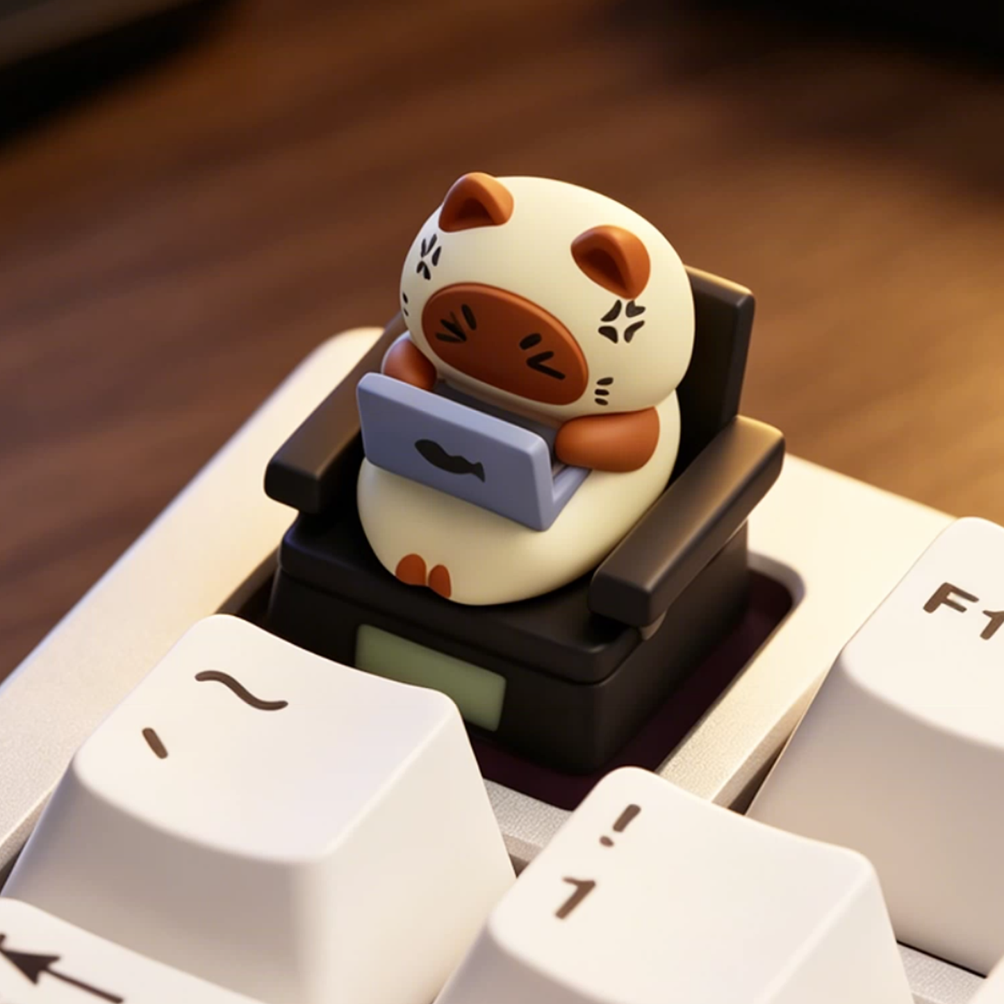 Corporate Cat Office Work Keycaps