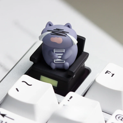 Corporate Cat Office Work Keycaps