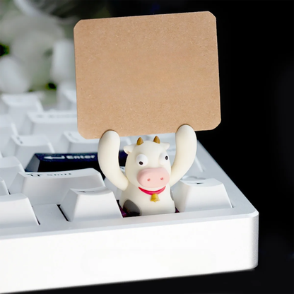 Cow & Horse Holding Sign Notes Keycaps