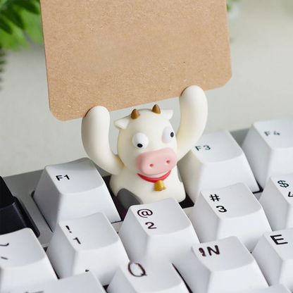 Cow & Horse Holding Sign Notes Keycaps
