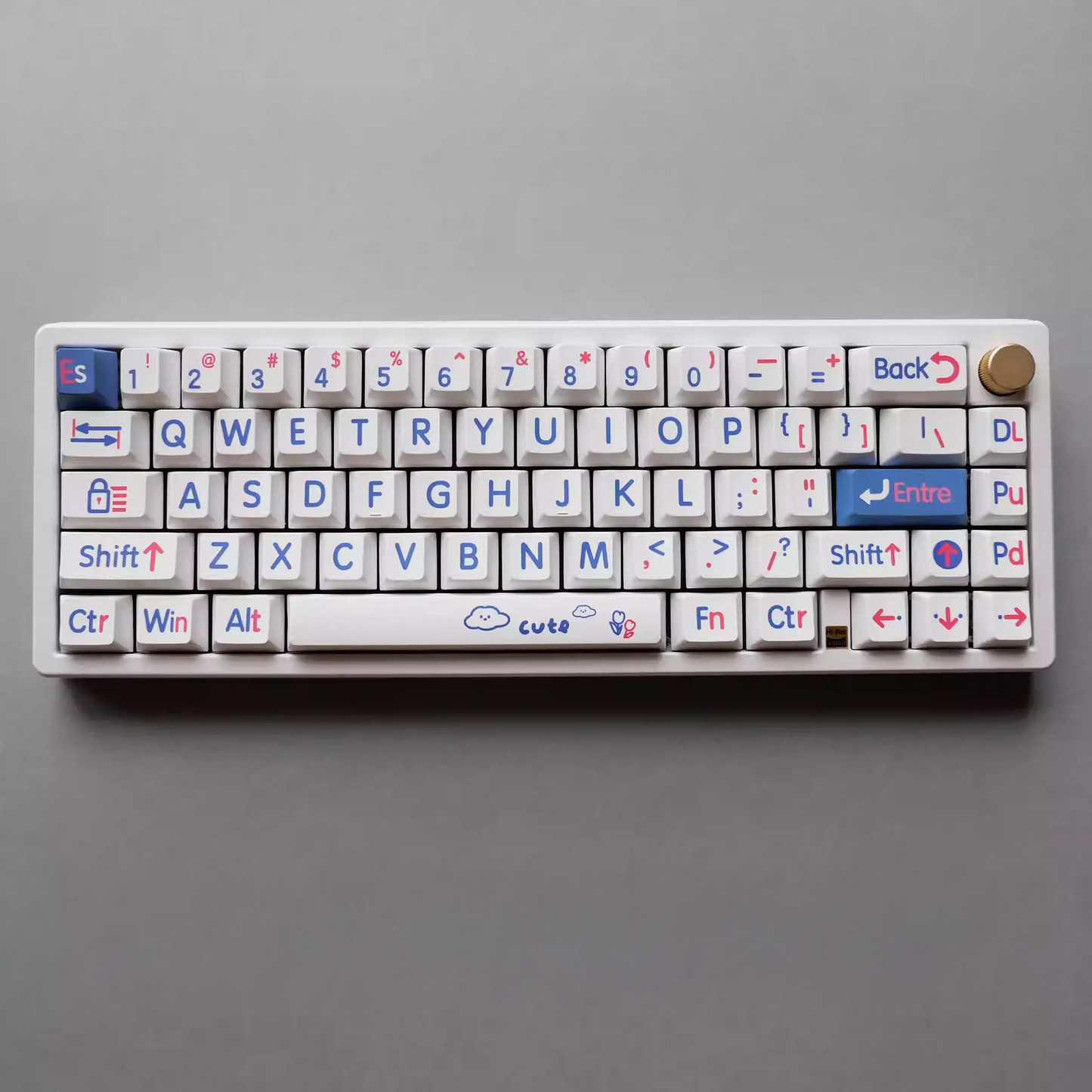 Cute Cloud Jumbo Font Keycap Set