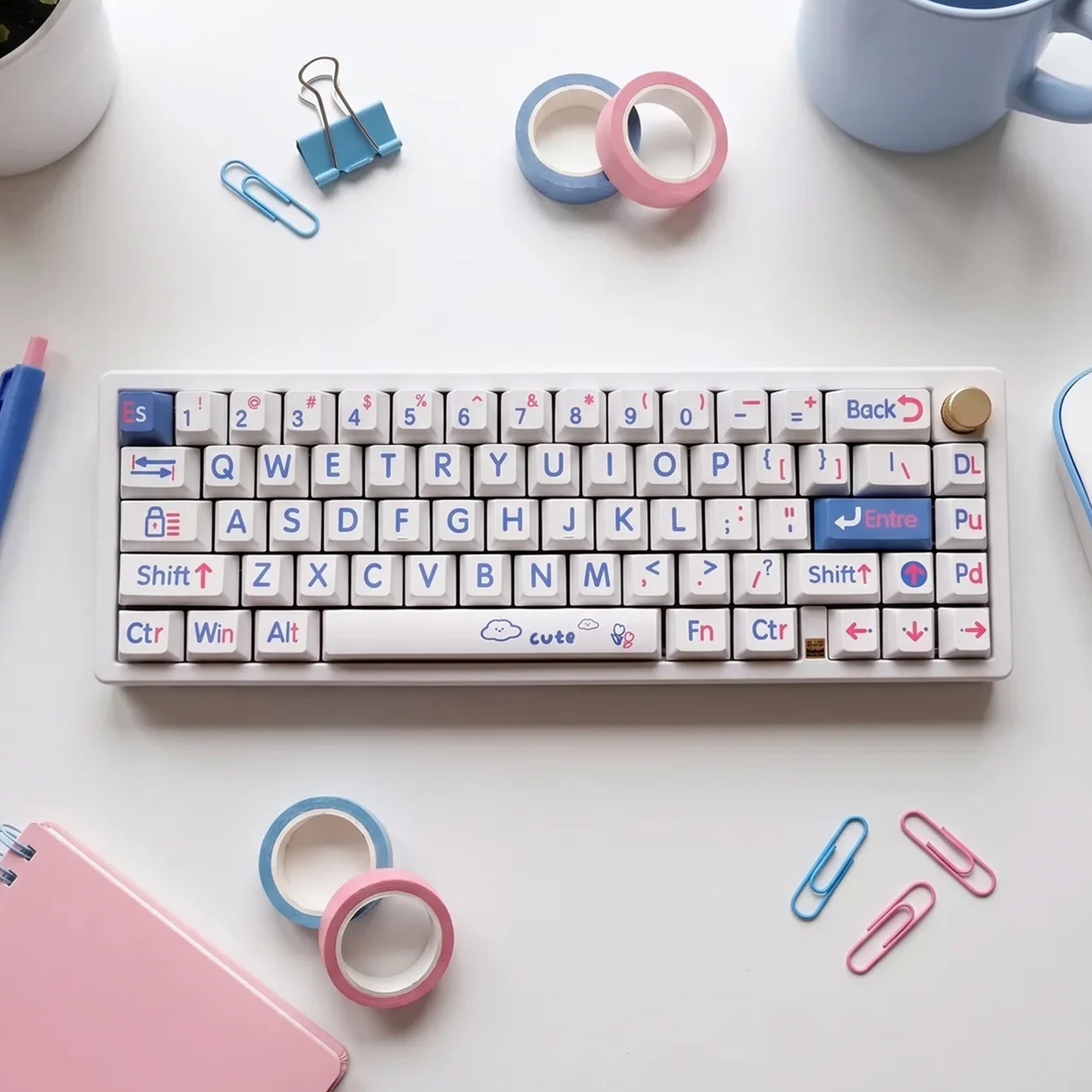 Cute Cloud Jumbo Font Keycap Set