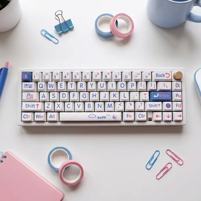 Cute Cloud Jumbo Font Keycap Set