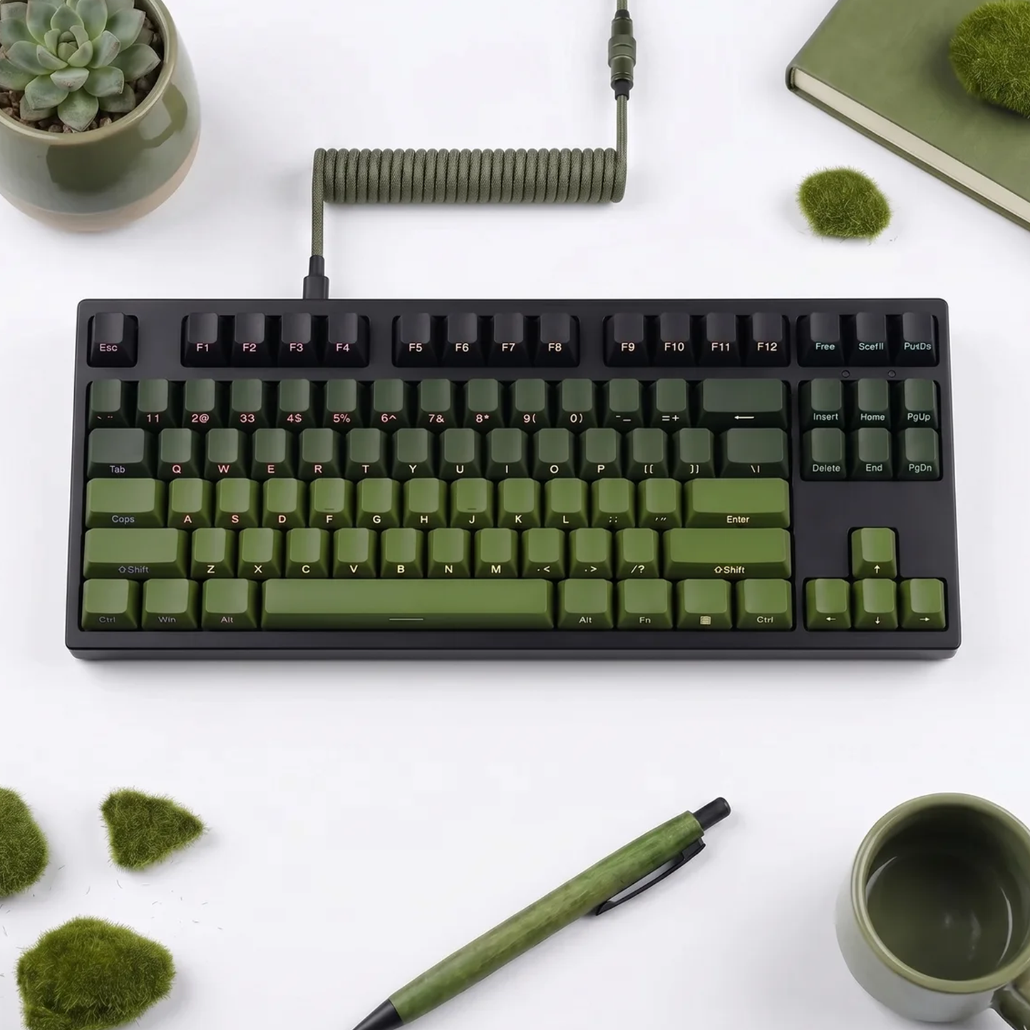 Forest Foliage Side Print Keycap Set