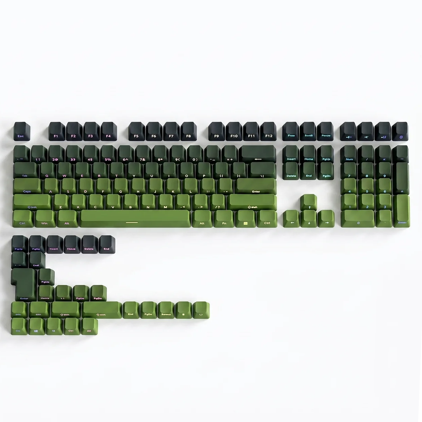 Forest Foliage Side Print Keycap Set