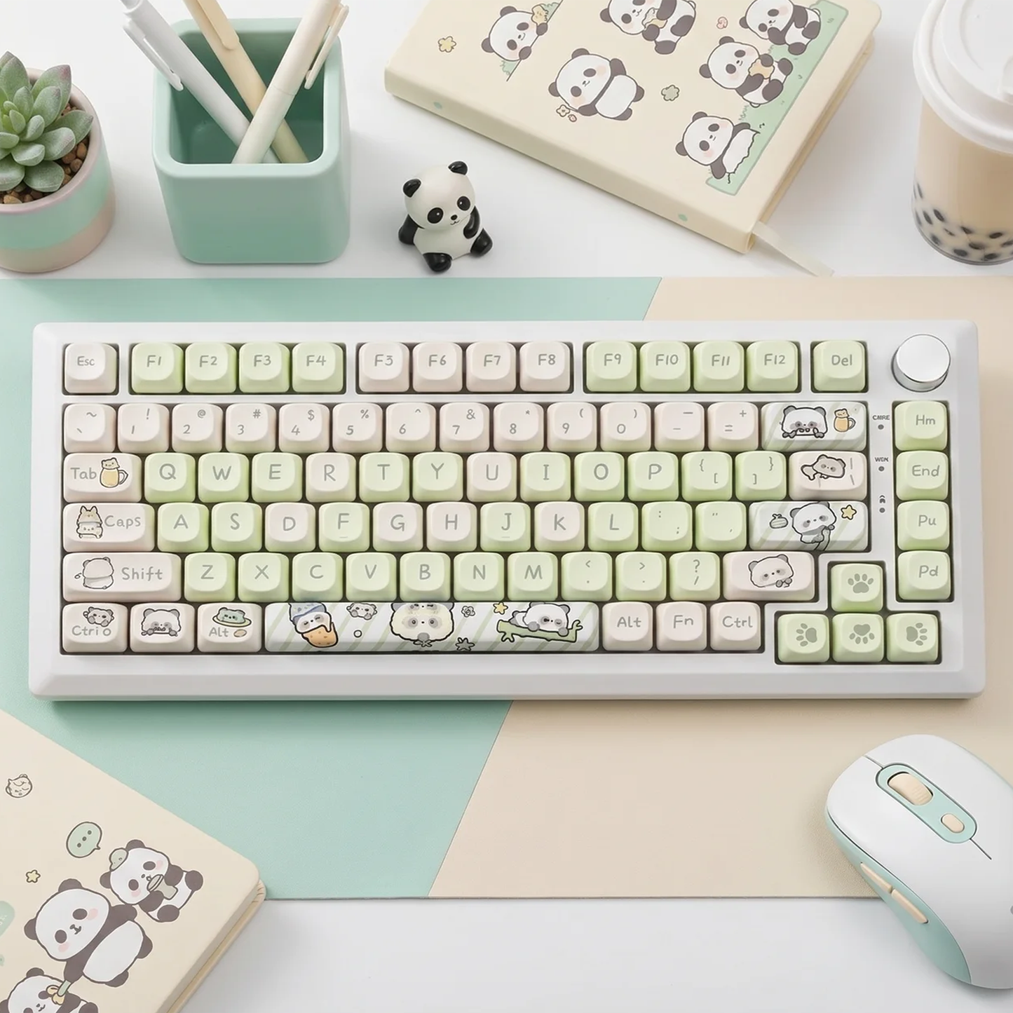 Frolicking Panda Keycap Set