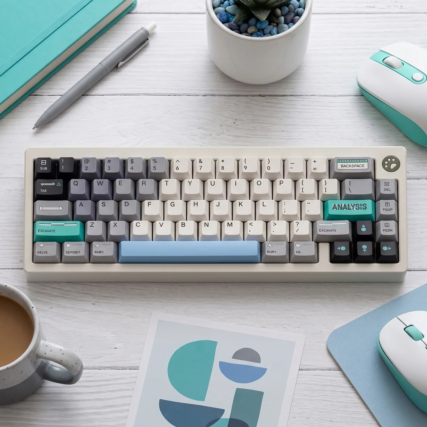 Future Archaeology Keycap Set (Light)