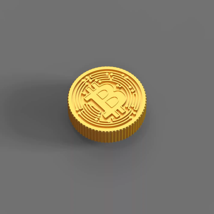 Golden Bitcoin Keycaps