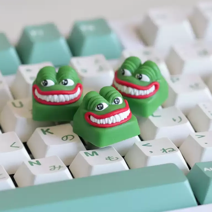 Grinning Pepe Keycaps