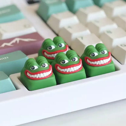 Grinning Pepe Keycaps