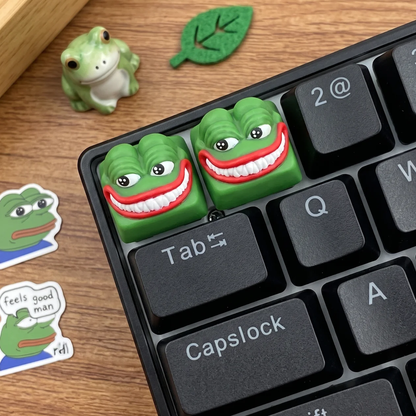 Grinning Pepe Keycaps