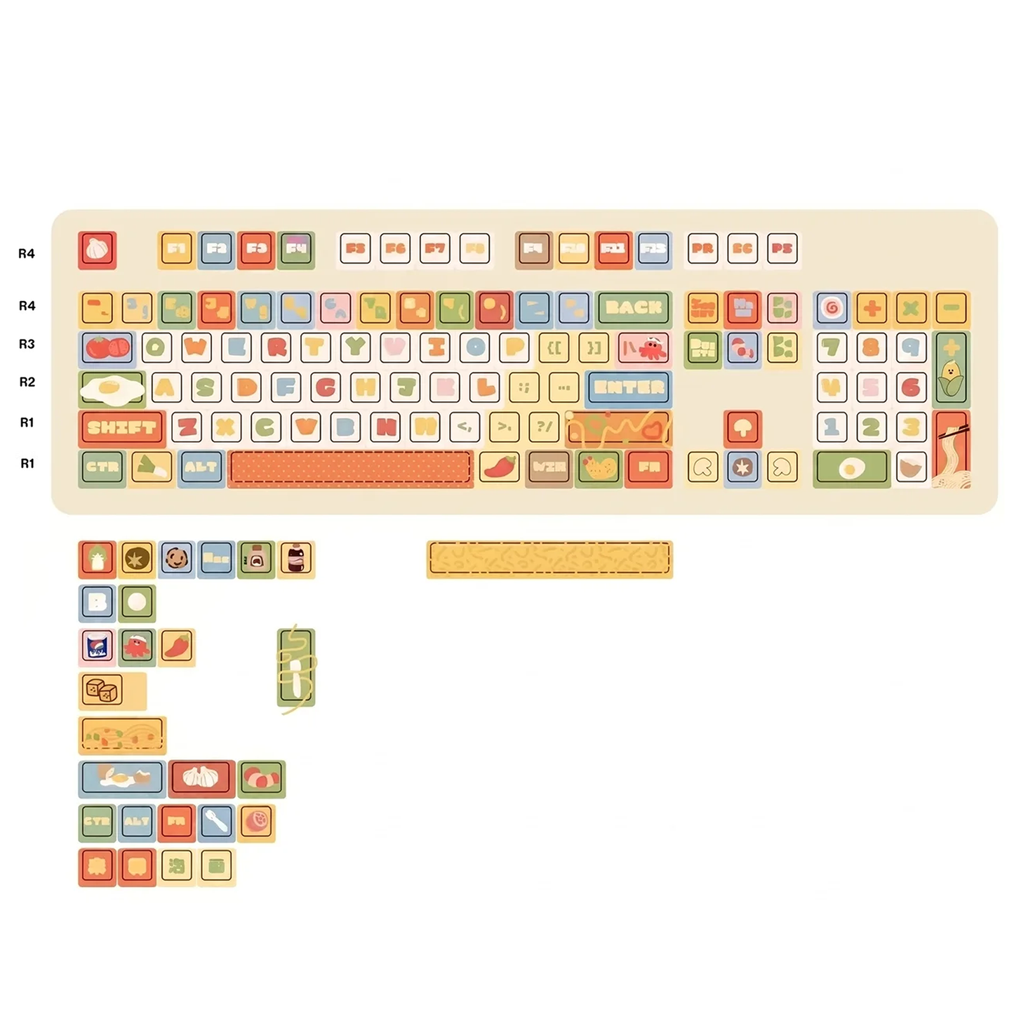 Instant Ramen Keycap Set