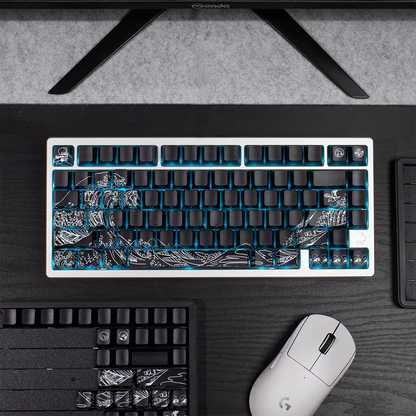 Kanagawa Wave Keycaps (Black)