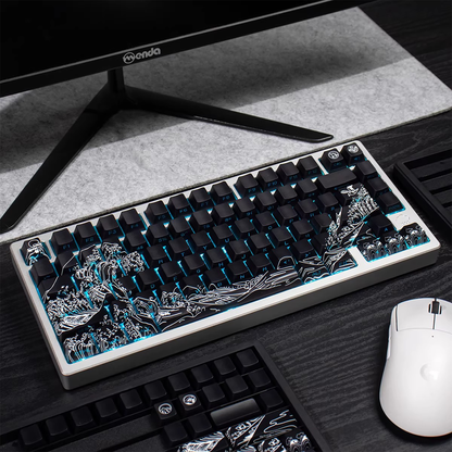 Kanagawa Wave Keycaps (Black)