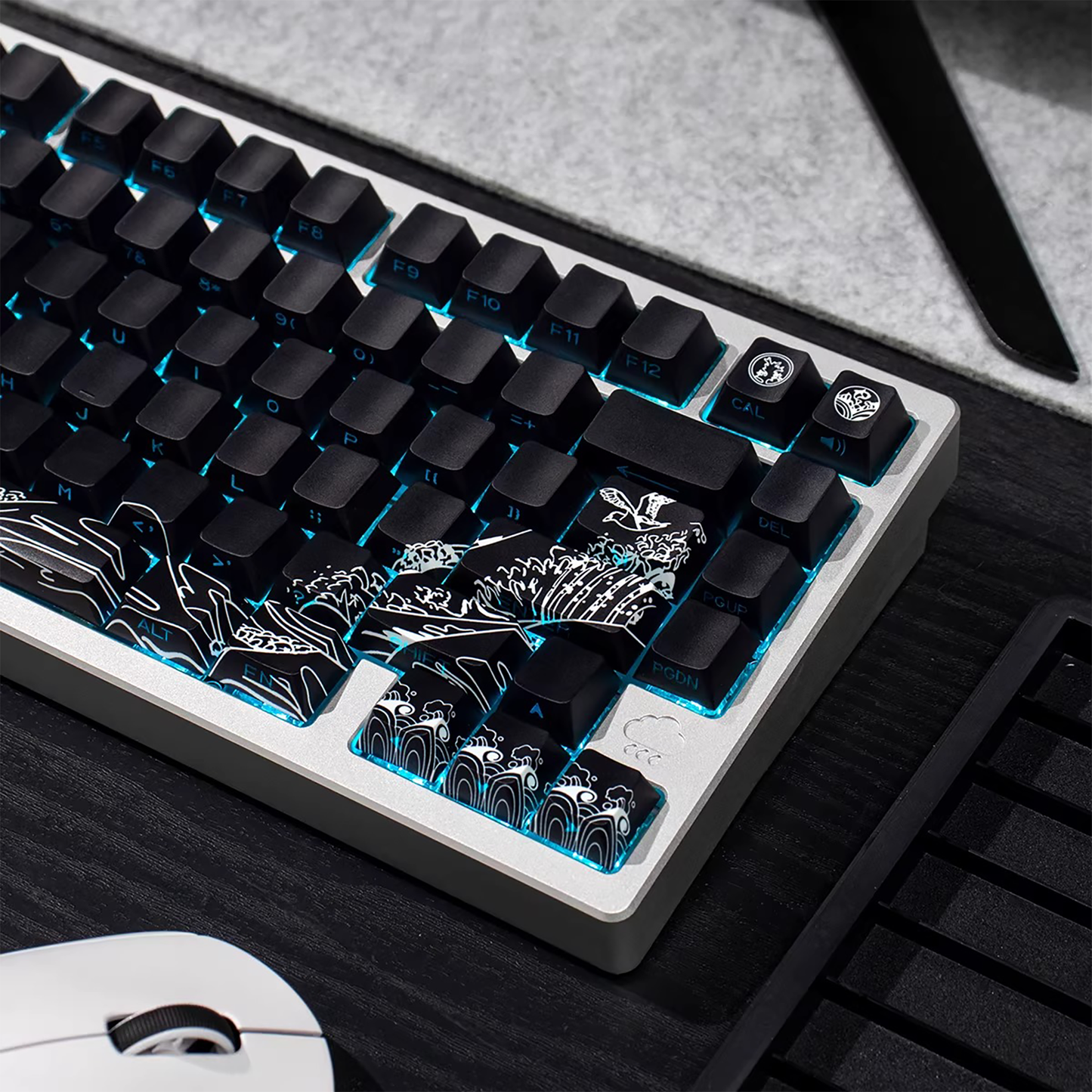 Kanagawa Wave Keycaps (Black)