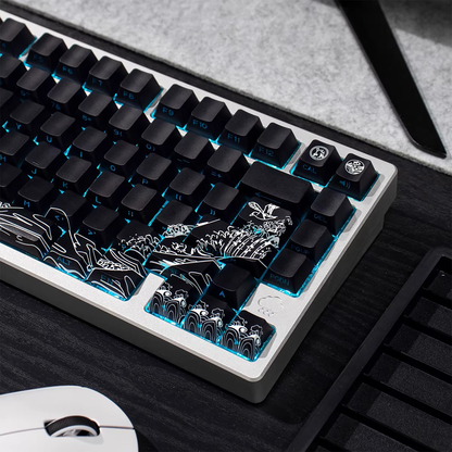 Kanagawa Wave Keycaps (Black)