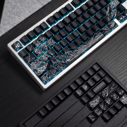 Kanagawa Wave Keycaps (Black)