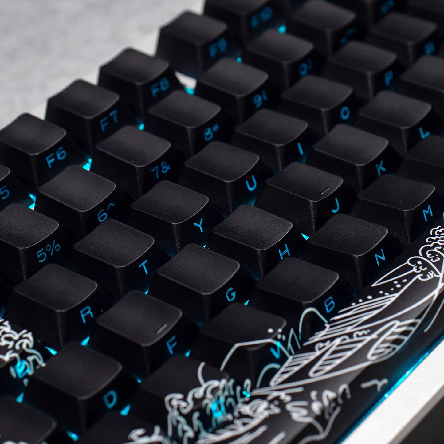 Kanagawa Wave Keycaps (Black)