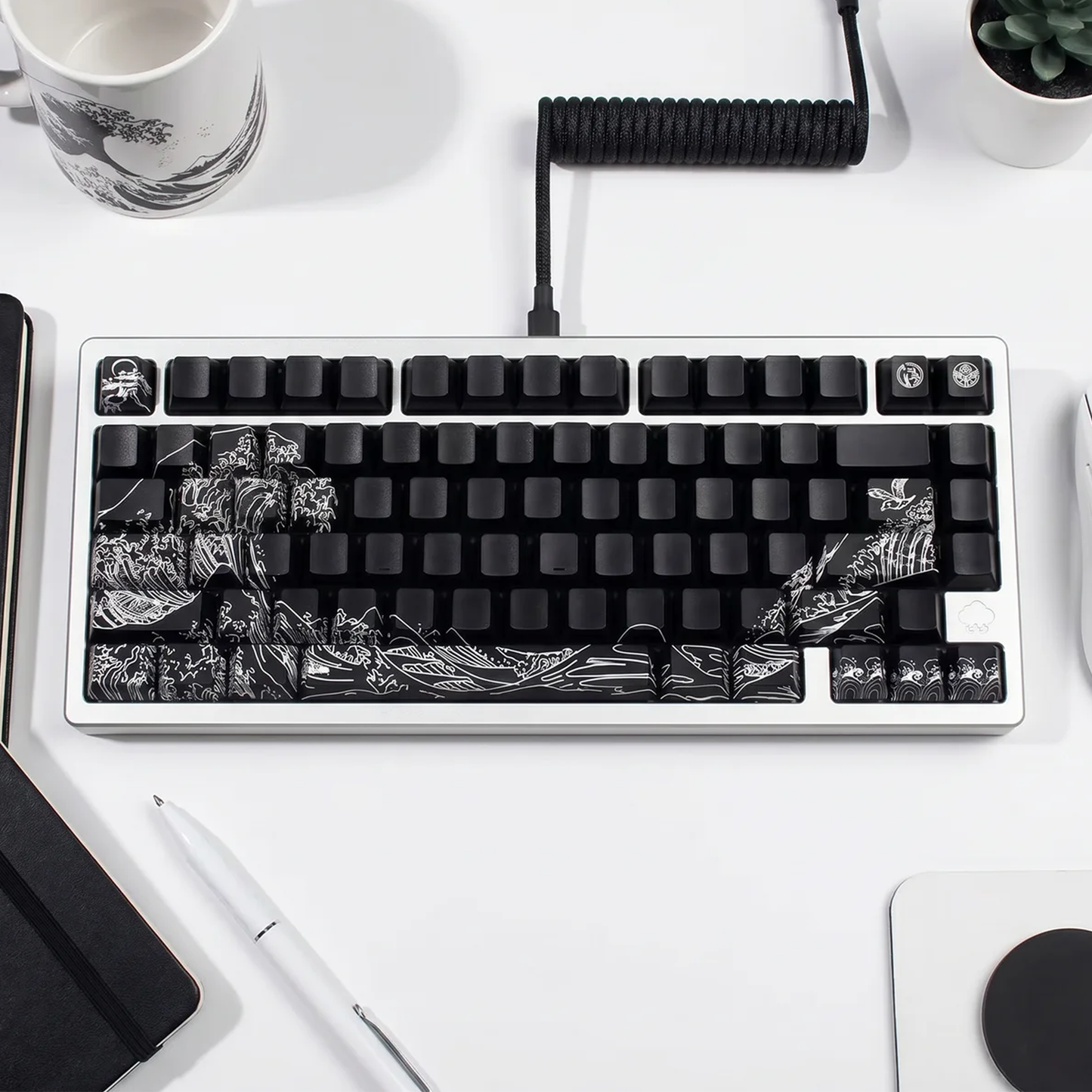 Kanagawa Wave Keycaps (Black)