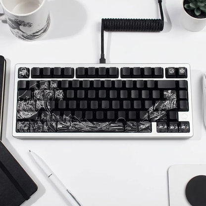Kanagawa Wave Keycaps (Black)