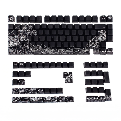 Kanagawa Wave Keycaps (Black)