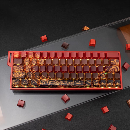 Kanagawa Wave Keycaps (Red)