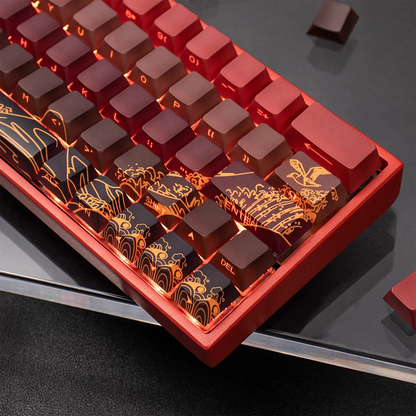 Kanagawa Wave Keycaps (Red)